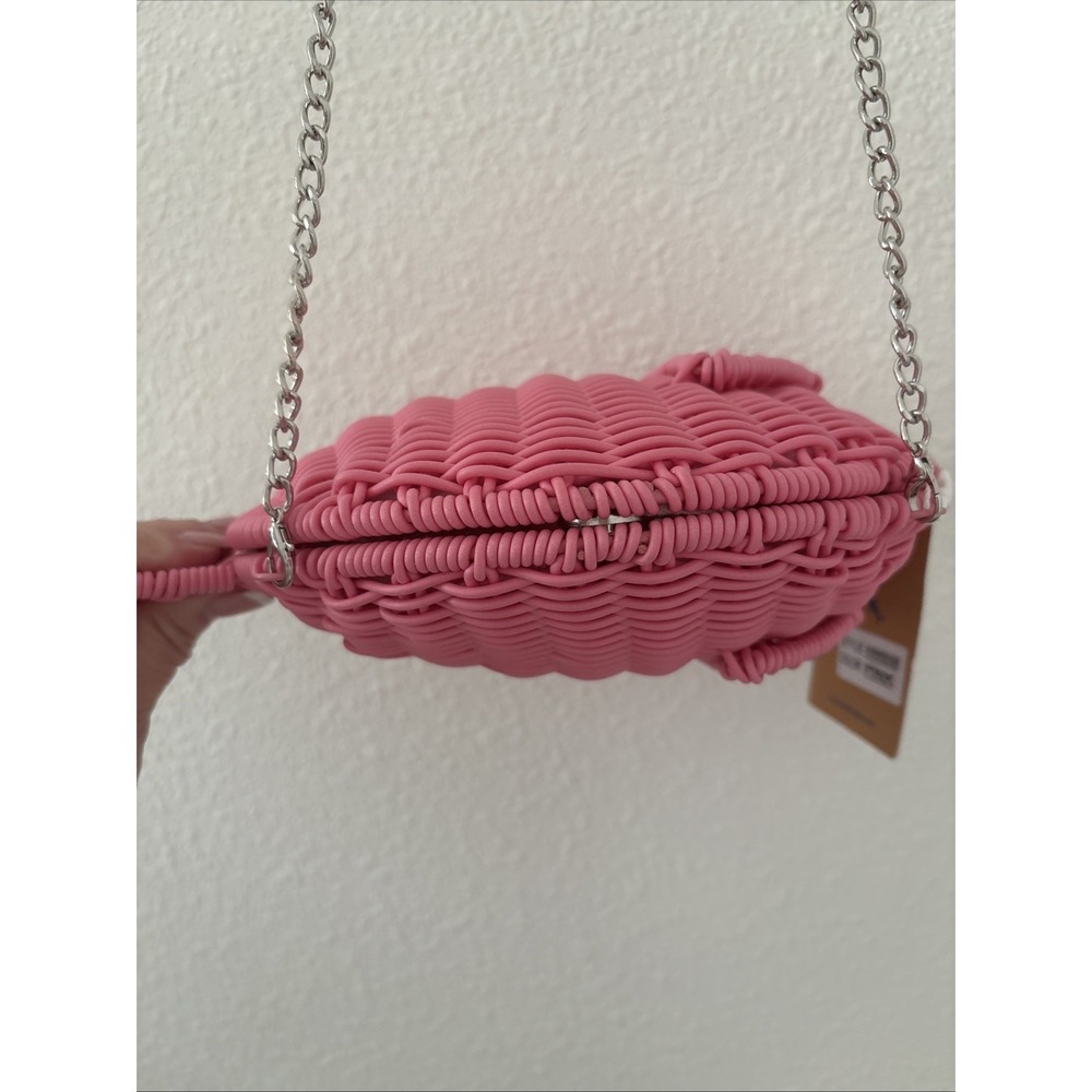 Tommy Bahama Woven Wicker Pink Fish Novelty Crossbody Bag NWT HTF - Picture 6 of 16